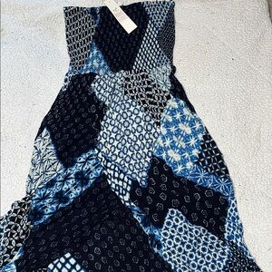 Patrons of Peace Blue and Black Maxi Dress